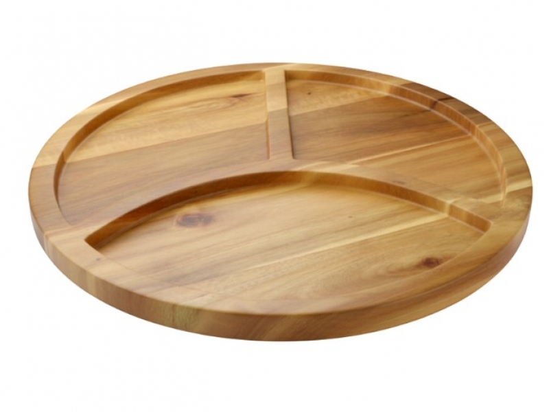 Acacia wood appetizer plate